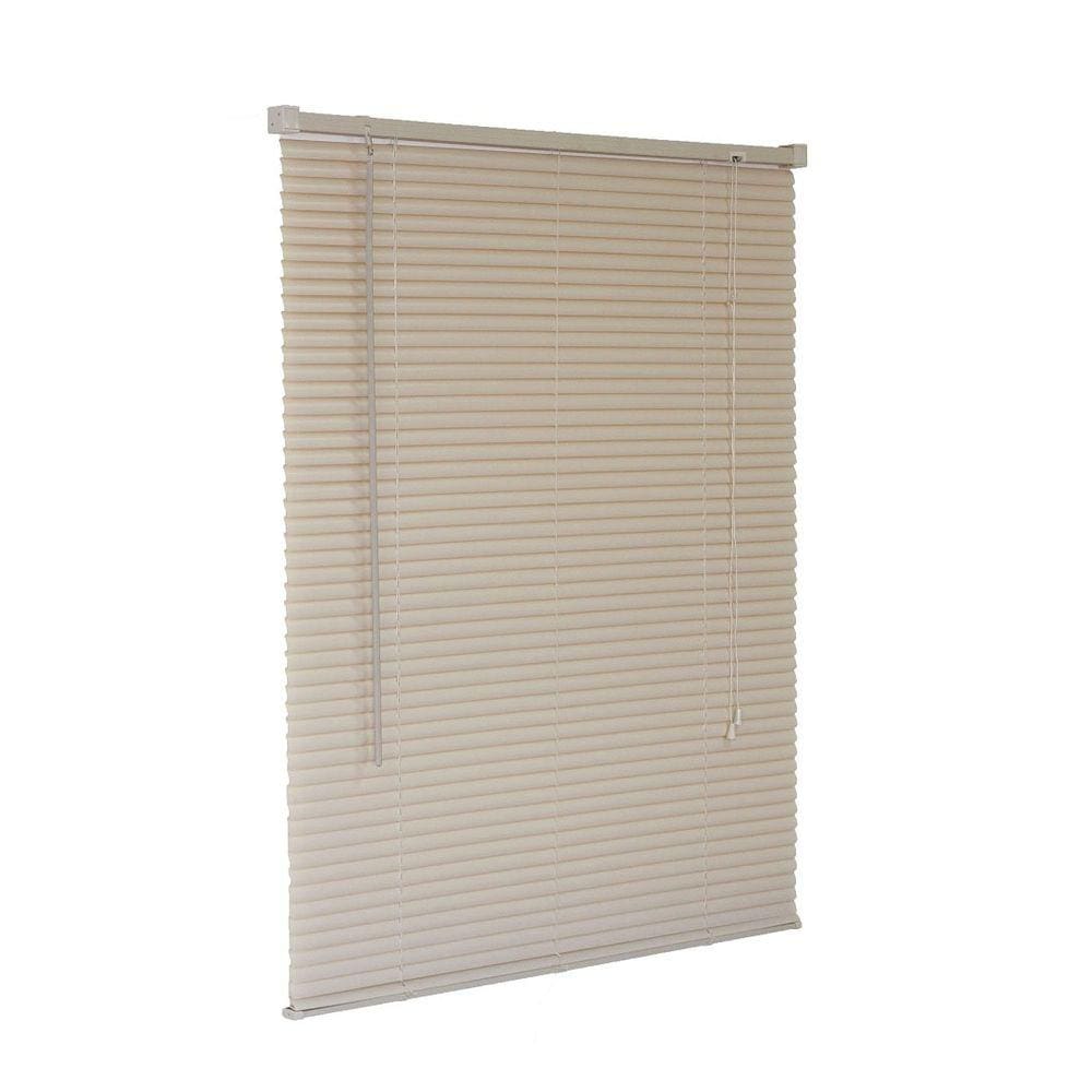 Persiana Horizontal PVC Bege 180 (L) x 160 (A) Lâminas Resistentes Flexíveis C/ Kit de Instalação