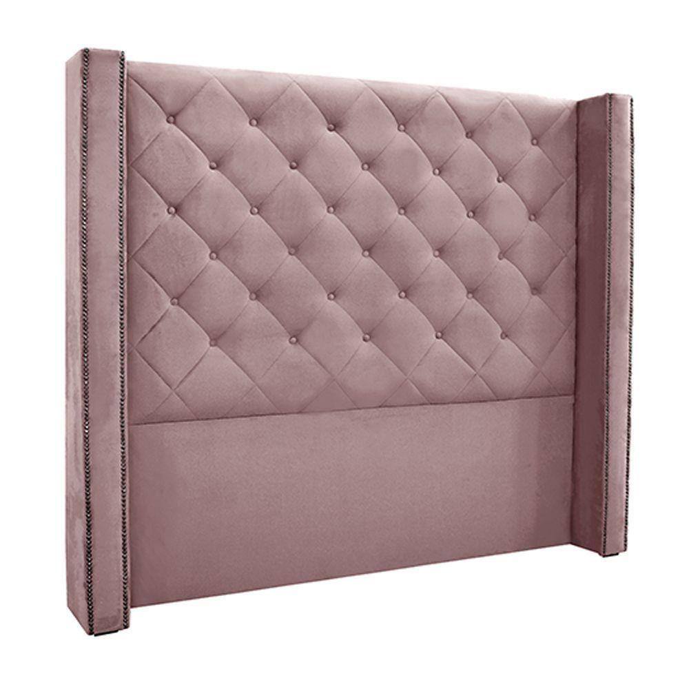 Cabeceira Casal 1,64m Loewe Veludo Lilás - Gran Belo