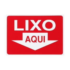 Placa De Sinalização Lixo Aqui 30x20 Acesso - P-9 F9e