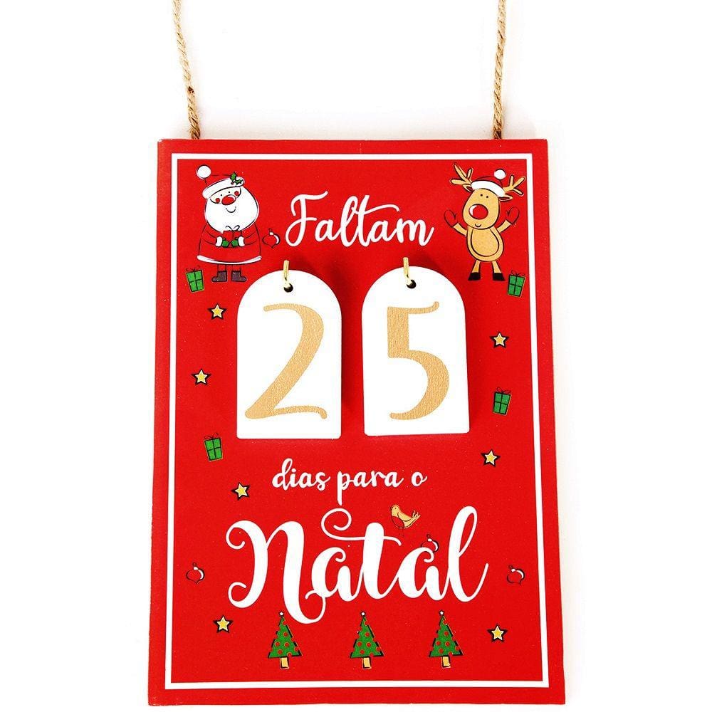 Enfeite Natalino Pendurar Contagem Regressiva para o Natal