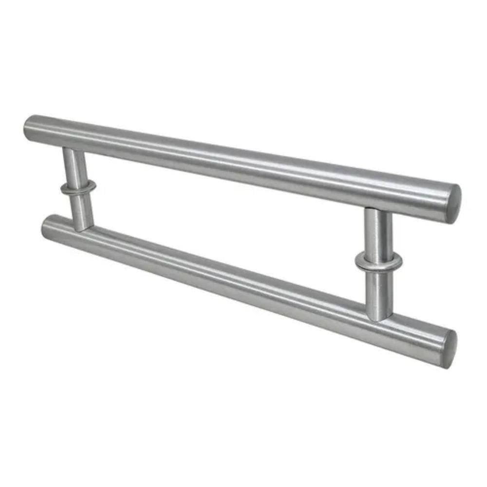 Puxador Alça Dupla 60 Cm Escovado Porta Pivotante Portão
