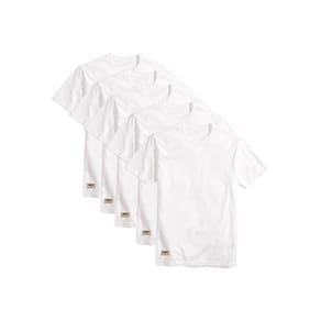 Kit 5 Camisetas Brancas Basicas Masculina 100% Algodão 30.1