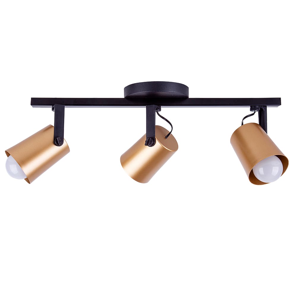 Luminária de Teto Spot Trilho Direcionável Fokus 3 Lâmpadas E27 Moderno Bivolt