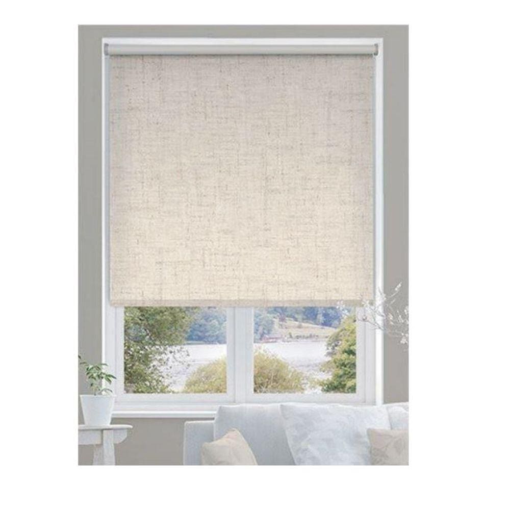 Persiana Rolo Blackout Linho 120 cm (Largura) x 160 cm (Altura) Cortina Bloqueia Luz 100% Escuro