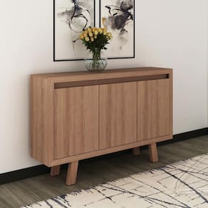 Balcão Escritório Com 3 Portas Multimóveis Cr25028 Amendoa