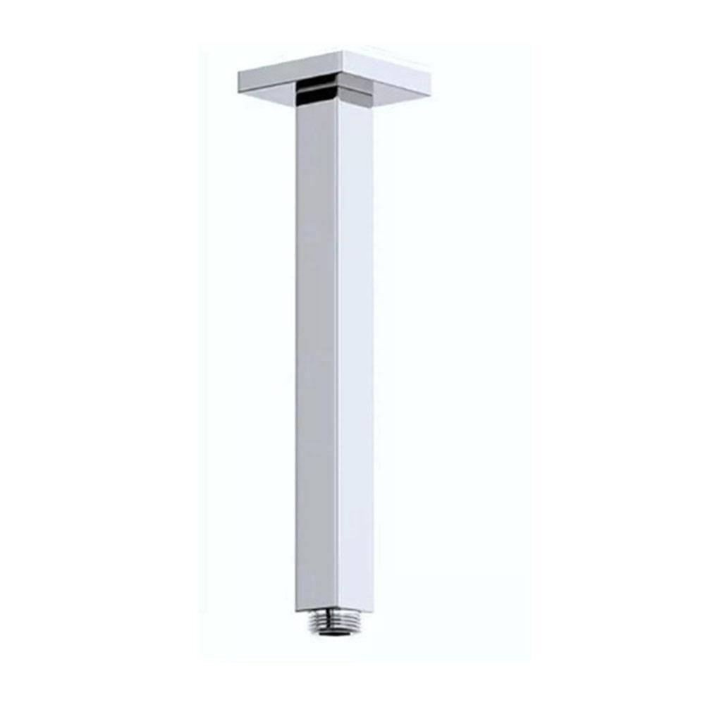 Braço/Tubo De Teto Quadrado Para Chuveiro/Ducha Inox 24 Cm