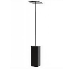 Pendente Industrial Preto Quadrado Moderno Luminária Elg