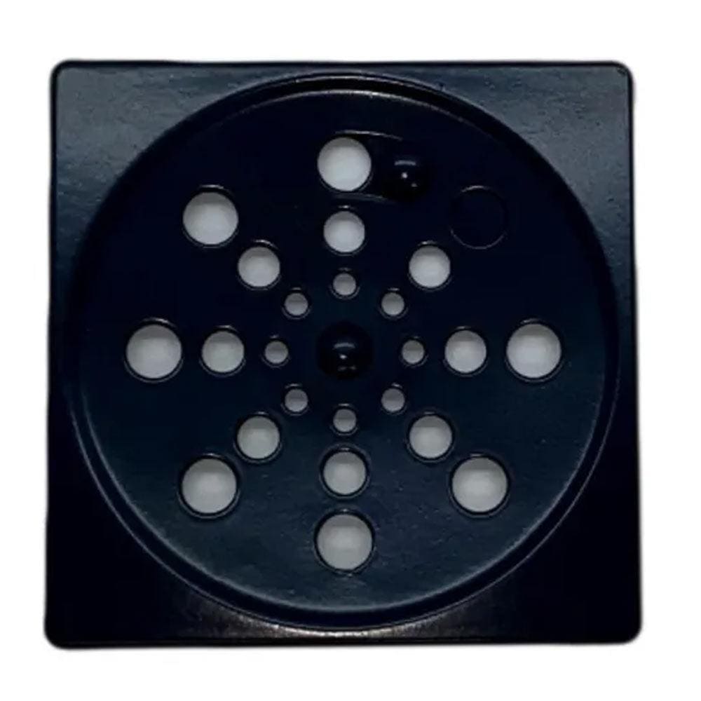 Ralo Grelha Inox Preto Black Banheiro Quadrado 10X10 C Fecho
