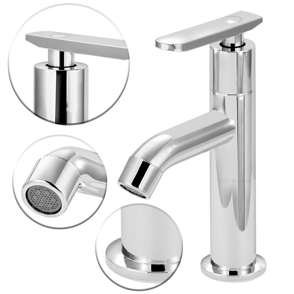 Torneira Lavatório Alta Pratica Abs Cromado Slim Mesa 1/4 V