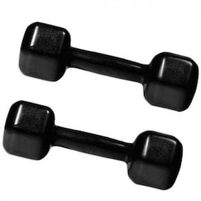 Par halter Sextavado 2Kg Emborrachado Treino Fitness