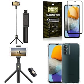 Capa Samsung M23 5G +Mini Selfie Bluetooth +Película 3D