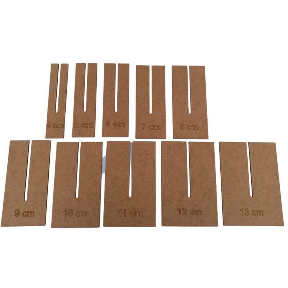 Kit 10 Gabaritos Molde Para Laços Mdf Cru