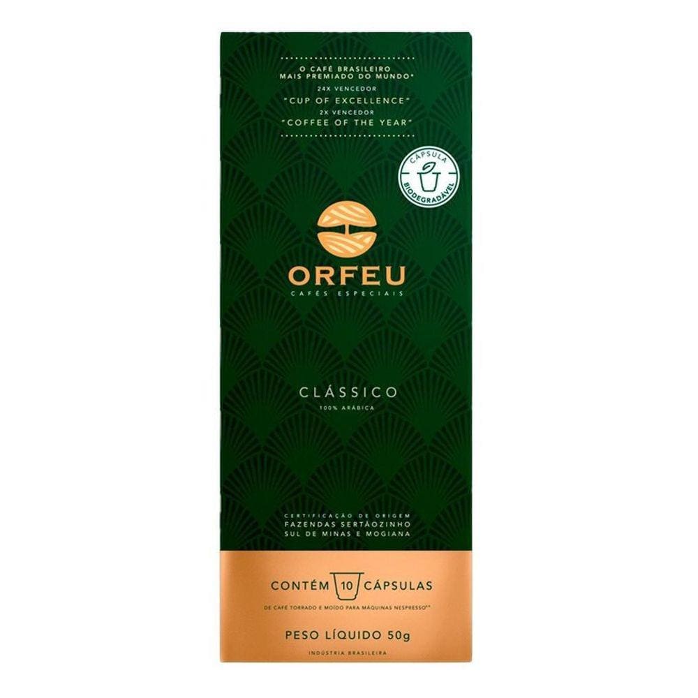 Café Orfeu Clássico Em Cápsulas 10 Unidades