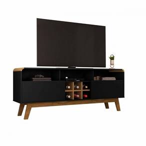 Rack Para Tv Até 65" Larimar Bechara Preto Fosco C/Cinamomo