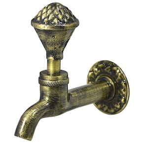 Torneira Banheiro Lavatório Ouro Velho Retro Vintage Parede