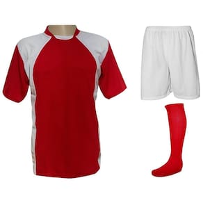 Jogo de Uniforme Completo 20+1 Vermelho/Branco