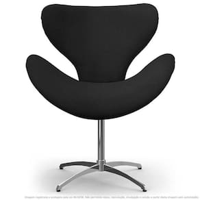 Cadeira Decorativa Poltrona Egg Cinza Com Base Giratória