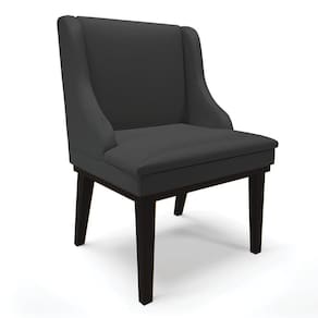 Cadeira De Jantar Corino Preto Base Fixa Madeira