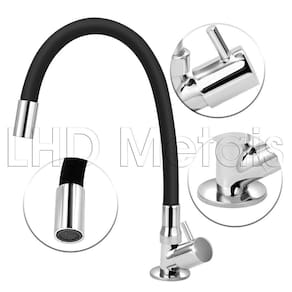 Torneira Flexível Mesa/Bancada Cozinha Gourmet Preta Black