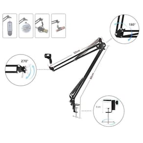 Pedestal Articulado,Haste P/Microfone P120,P220,At2020,C1