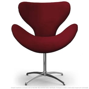 Cadeira Decorativa Poltrona Egg Bordô Com Base Giratória