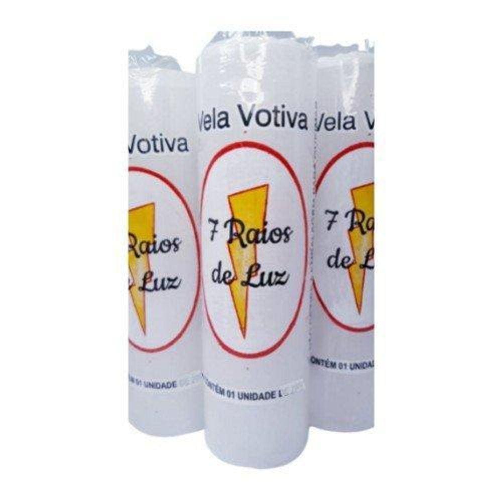 Kit 3 Und Velas Votivas Brancas 7 Dias - 210 Gr Cada