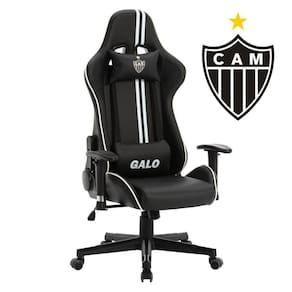 Cadeira Gamer Atlético Mineiro CAM 3318 Espresso Móveis Preta/Branca