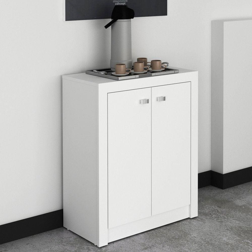 Balcão para Escritório 2 Portas ME4103 Tecno Mobili Branco