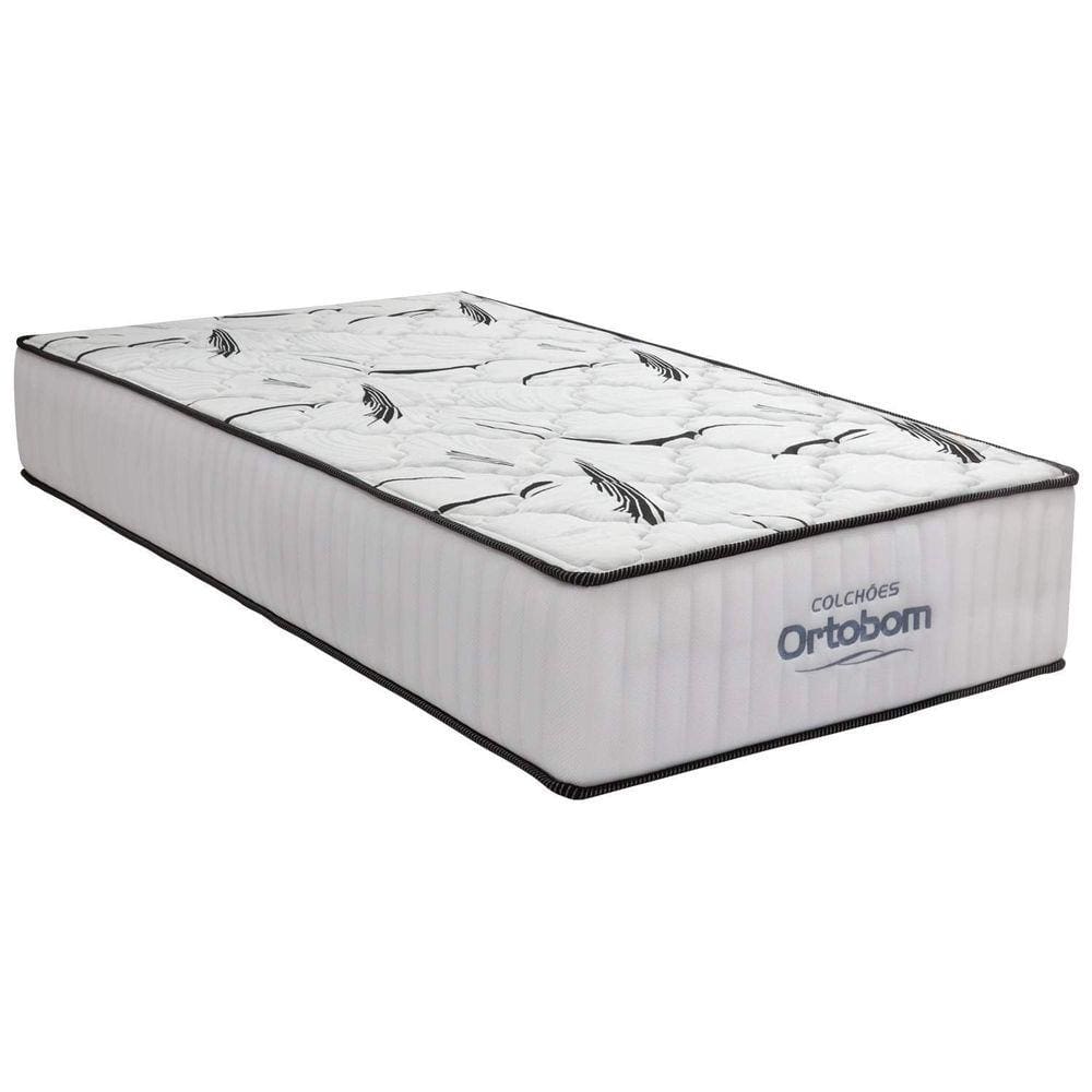 Colchão Solteiro 28cmx88cmx188cm D33 High Foam Exclusive Ortobom Branco/Cinza