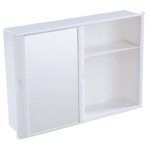 Armário Plástico Versátil Porta de Correr 28,6 x 41 x 9,6 cm Astra Branco