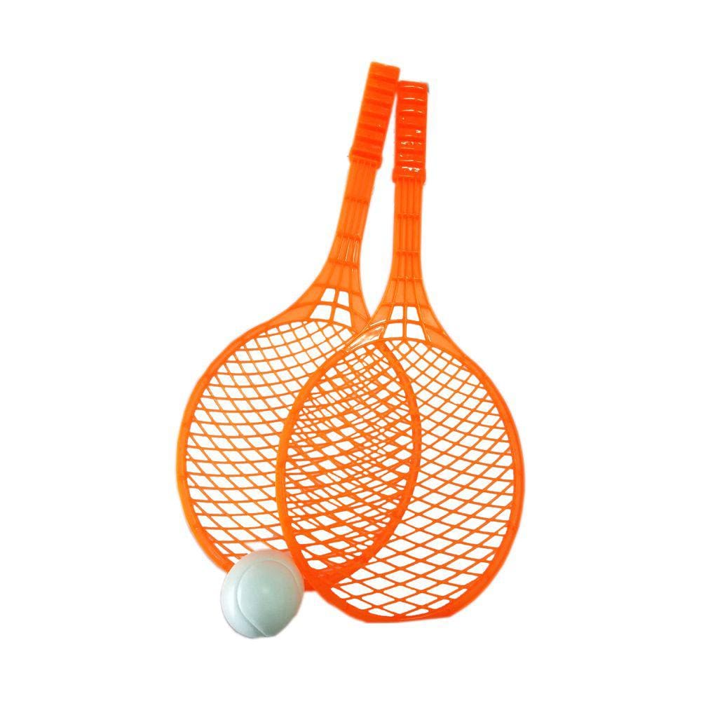 Raquete Infantil C/ 2 Unidades E Bolinha Laranja Lugo RGL029