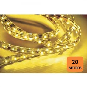 Fita LED 5W 60 LEDs caixa com 20 metros 127V IP67 Taschibra - caixa com 20 m - Amarelo