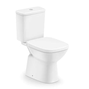 Kit Bacia com Caixa, Assento Polipropileno com Queda Amortecida e Complementos de Instalação Debba Classic Roca Branco Brilhante