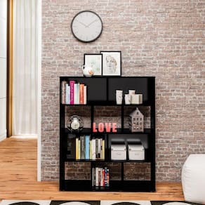 Estante para Livros 10 Nichos Book Artely Preto