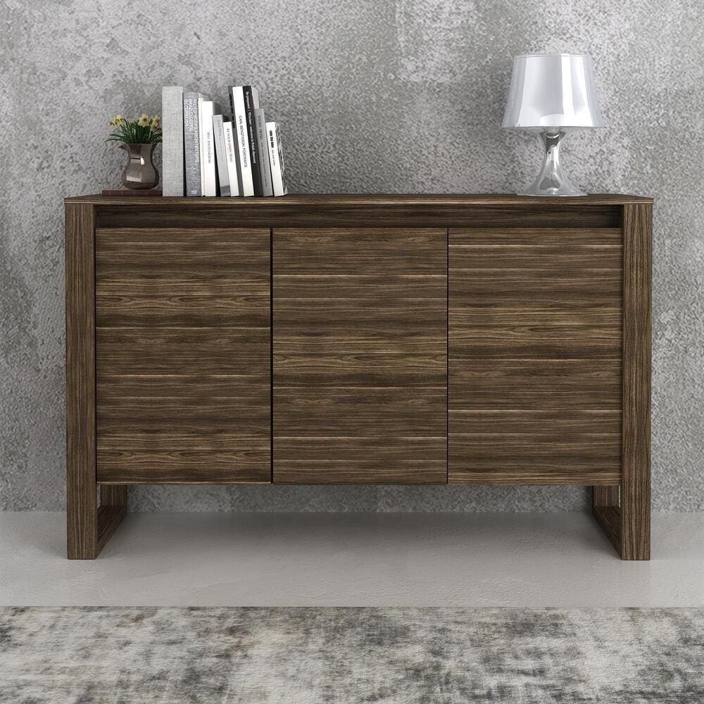Balcão Escritório Com 3 Portas Multimóveis Cr25044 Nogal