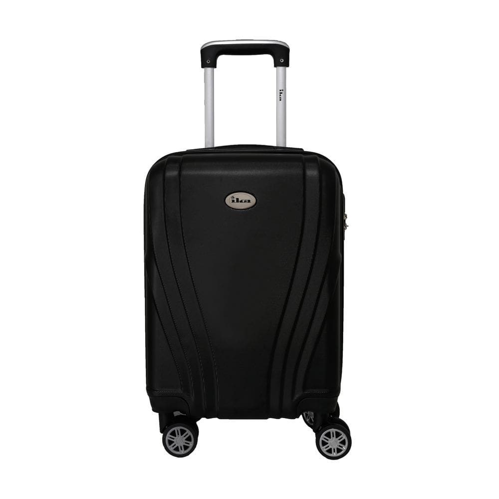 Mala de Bordo Pequena para Viagem em Abs Ika Vanguard Cadeado Integrado Rodas Duplas 360º Preta