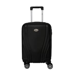 Mala de Bordo Pequena para Viagem em Abs Ika Vanguard Cadeado Integrado Rodas Duplas 360º Preta