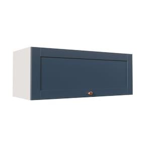 Armário Aéreo Porta Basculante 90cm Arizona CabeCasa MadeiraMadeira Branco/Azul