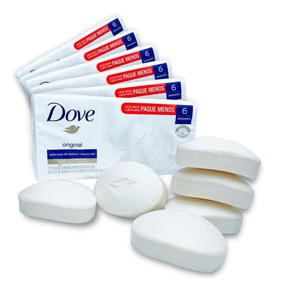 Kit Sabonete Em Barra Dove Branco - 36 Unidades 90G