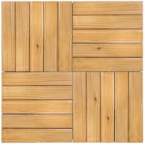 Kit Deck em Placa de Madeira Modular 50cmx50cm com 12 Placas Isabela Revestimentos Pinus Tratado