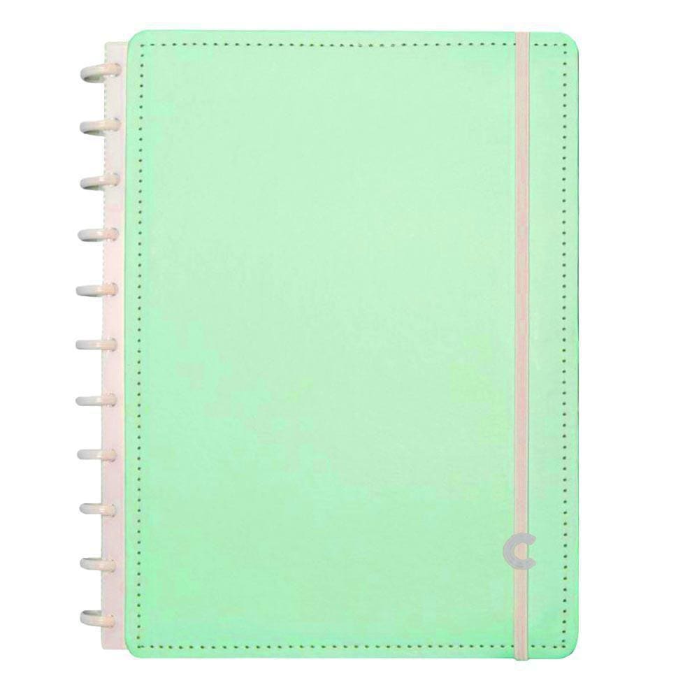 Caderno Grande 80 Folhas Verde Pastel Caderno Inteligente