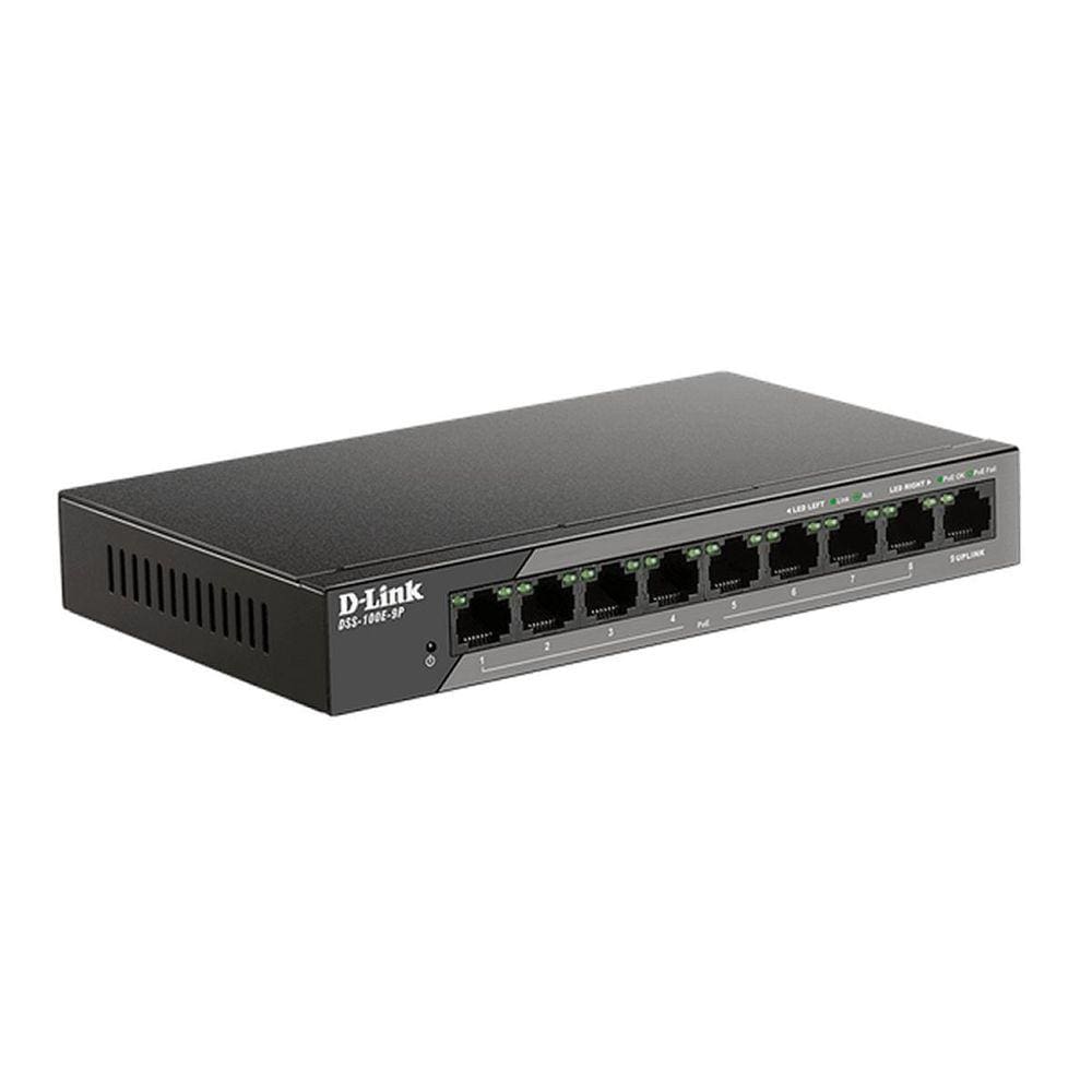 Switch D-Link Dss-100E-9P 9 Portas Poe 10/100