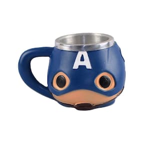 Caneca Geek Resina Inox 3D Capitão América Baby Coleção