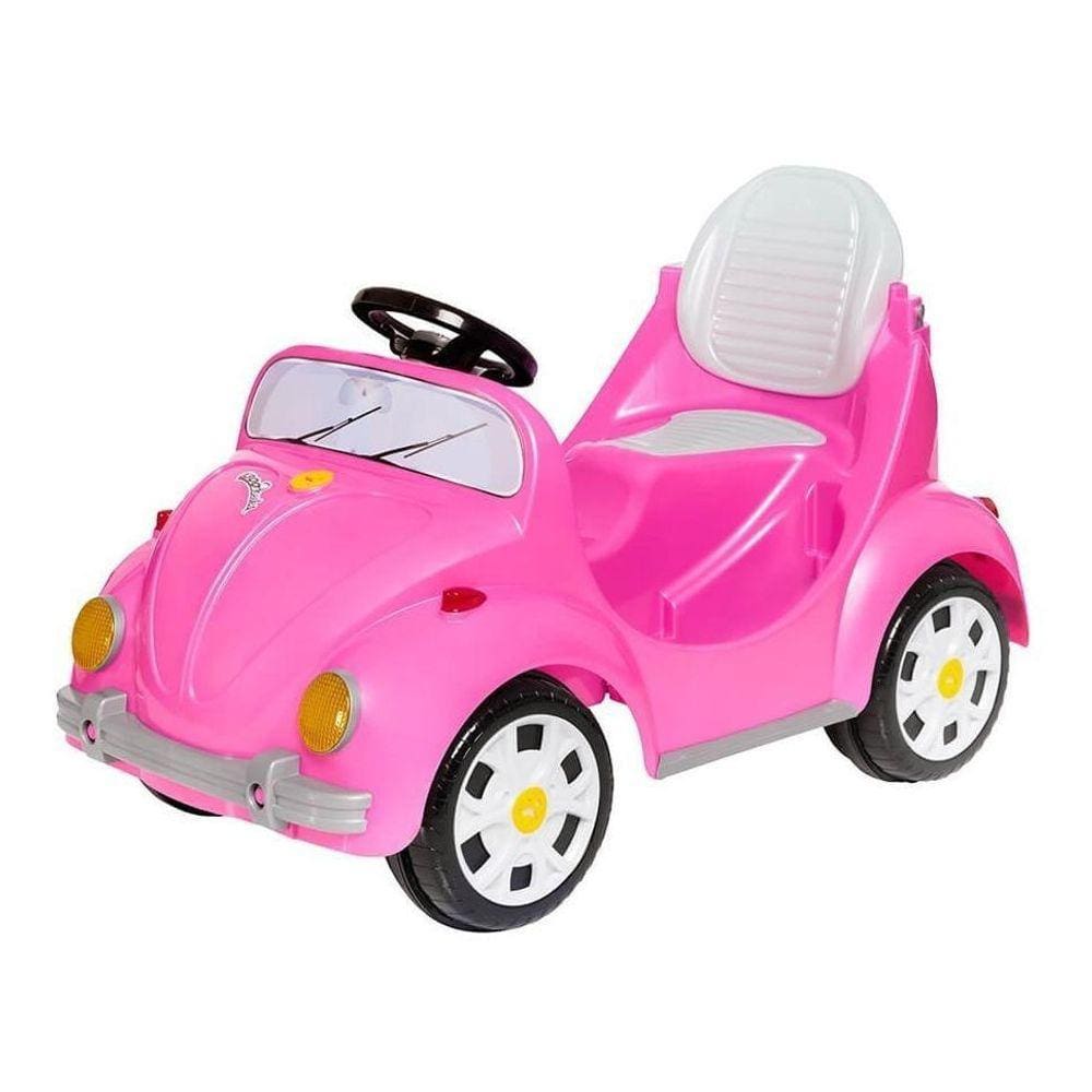 Carrinho De Passeio Pedal 1300 Fouks Fusca Rosa 996 Calesita