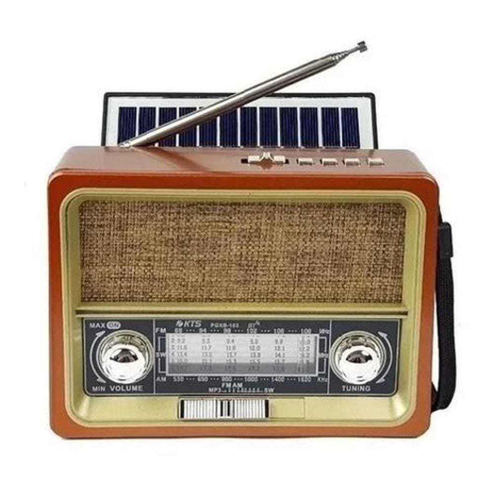 Radio Retro Usb Solar Recarregável