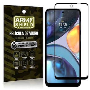 Película De Vidro 3D Moto G22 Blindada Full Cover Armyshield