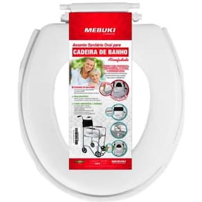 Assento Sanitário Oval Para Cadeira De Banho Almofadado