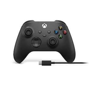 Controle Sem Fio Xbox Series X|S E Cabo Usb-C Carbon Black