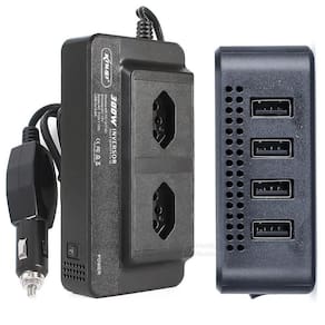 Inversor 12V Para 110V 300W Conversor Tensão E Usb 4 Portas