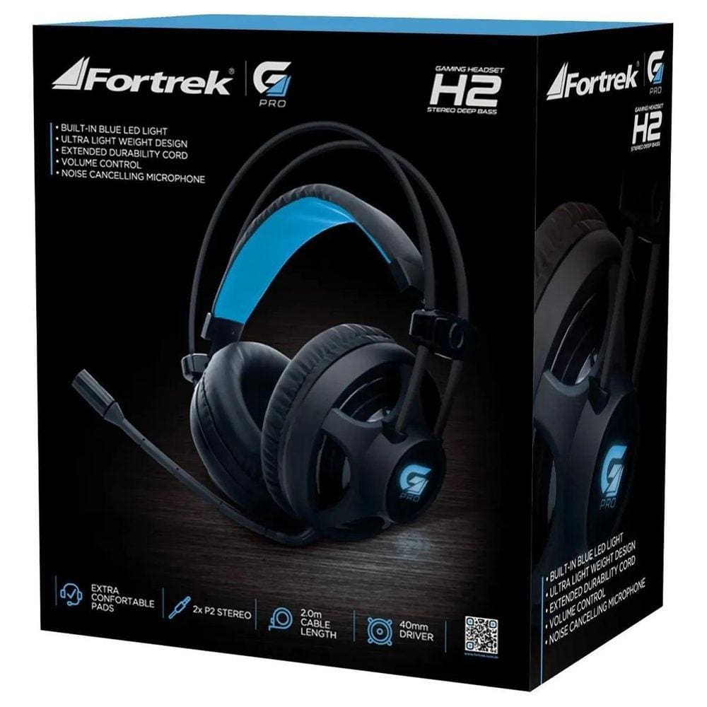 Headset Gamer Pro H2 Preto Fortrek